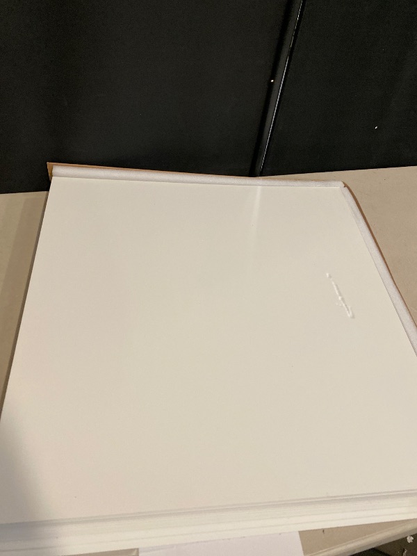 Photo 1 of 24"x24" White Drop Ceiling Tiles Waterproof High-Grade PVC Ceiling Tiles 2x2 Fire-Rated - Easy Drop-in Installation - Case of 12 (48 sq. ft.)