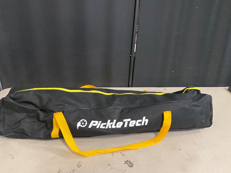 Photo 1 of Portable Pickleball Net Set with Wheels, Regulation Size 22 FT & Half Court 11 FT, Steady Metal Frame Pickle Ball Net Set System with Carry Bag for Backyards, Driveways, and Garages