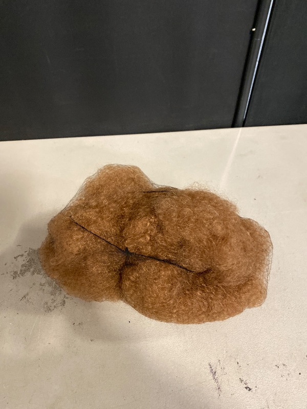 Photo 1 of Afro Wig For Women - Blonde Soft 70s Afro Kinky Curly Hair Wigs With Bangs Natural Looking Short Afro Curly Wig Bouncy Brown Afro Puff Wig Synthetic Hair Big Afro Wig For Daily Party Use