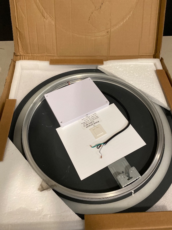 Photo 1 of Round LED Bathroom Mirror with Lights, Backlit & Front Lighted, Wall-Mounted Vanity Mirror 3000K/4000K/6000K, Memory Functions, Anti-Fog, Dimmable Smart Mirror (Round 24" x 24")