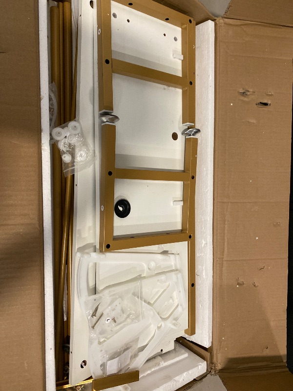Photo 1 of VTRIN Cabinet With 2 Flip Drawers, Wooden Shoe Organizer, Modern Sturdy Hidden Rack With Metal Legs, Narrow Storage for Entryway, White