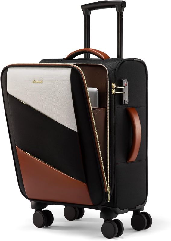 Photo 1 of LOVEVOOK Carry On Luggage 22x14x9 Airline Approved, 20 Inch Suitcases with Spinner Wheels, Softside Carry on Suitcase with TSA Lock for Travel, Water-Resistant Large Capacity Luggage for Women Men