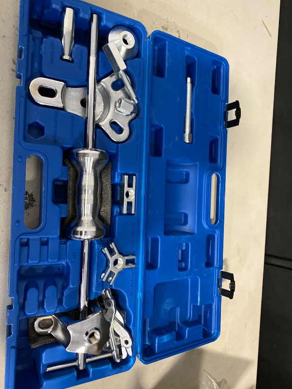 Photo 1 of Orion Motor Tech Slide Hammer, 9-Way Slide Hammer Puller Set, Slide Hammer Bearing Puller with Internal External 2 Jaw & 3 Jaw Pullers, Rear Wheel Axle Shafts, Dent Shaft Puller Hub Puller Tool Kit