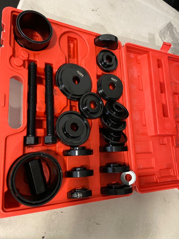 Photo 1 of Orion Motor Tech Wheel Bearing Press Kit for Front Wheel Drive Bearing Removal & Installation, 24pc Wheel Bearing Puller Tool Set with Sliding Screws Universal Bushings Sleeves Storage Case