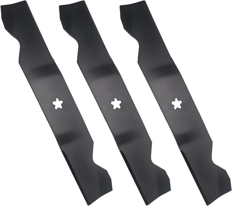 Photo 1 of 3PCS Z254 54 Inch Mower Blades Compatible with Hus qvarna Z254 MZ54 RZ5424 RZ5426 YTH26V54 YTH2454 YTH24V54 LGT2654 LGT2554 187256 532187256 53218725 for 54'' Deck Lawn Mower