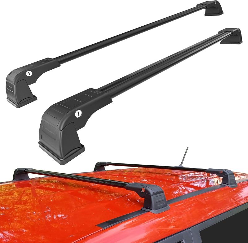 Photo 1 of Anti-Theft Heavy Duty Roof Rack Cross Bar Compatible with Kia Soul 2014 2015 2016 2017 2018 2019 Roof Rack Cross Bars Aluminum Adjustable Roof Rack Rail