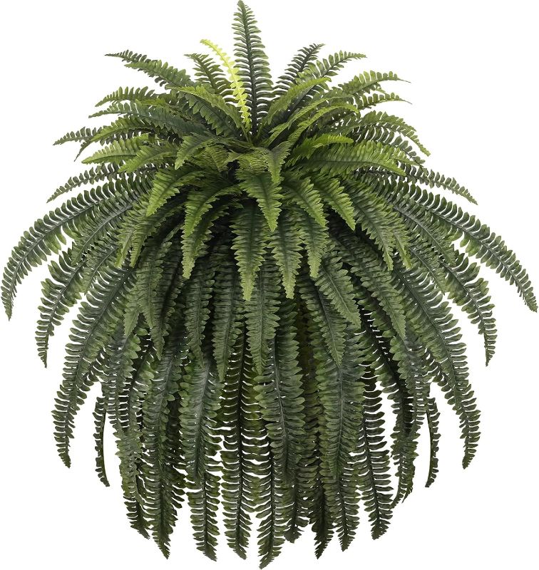 Photo 1 of 70" Ferns Artificial Giant Bush Plants, Faux Boston Ferns with 92 Fronds for Outdoors Home Decor