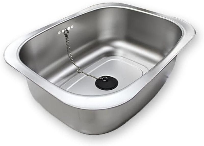 Photo 1 of Stainless Steel Washing-up Bowl Multi-purpose Dish Tub for Sink/Wash Basins/Dishpan for Sink (WaterSpout Type)