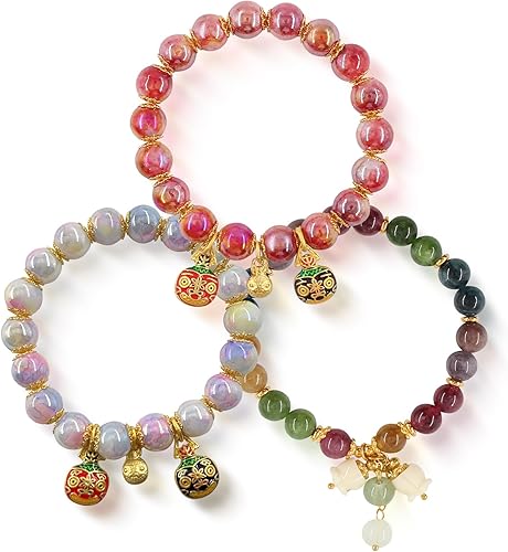 Photo 1 of 3Pcs Traditional Chinese Feng Shui Lucky Bracelet Set, Enhance Luck, Harmonize Energy, Auspicious Blessings, Ward Off Evil, Good Fortune, Wealth, Friendship, for Men and Women