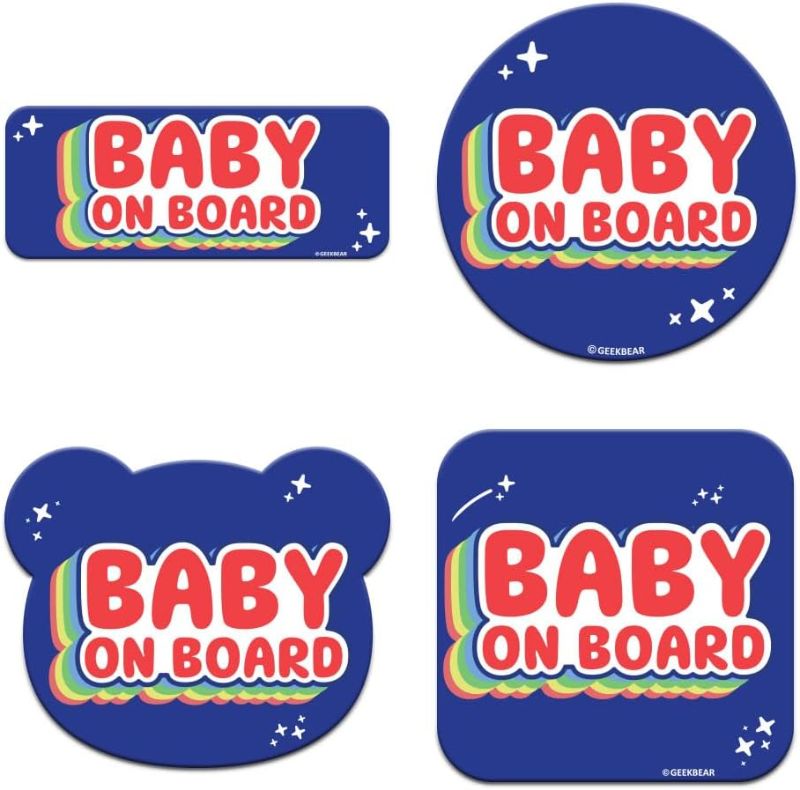 Photo 1 of GEEKBEAR [Signature] Baby on Board Car Magnet -