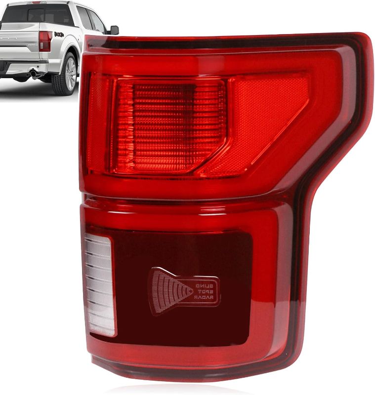 Photo 1 of Nakuuly LED Tail Light with Blind Spot Compatible With Ford F150 2018 2019 2020 Right Passenger Side Taillight Rear Brake Lamp Signal Assembly with Bulb # KL3Z13404B(Module NOT Included)