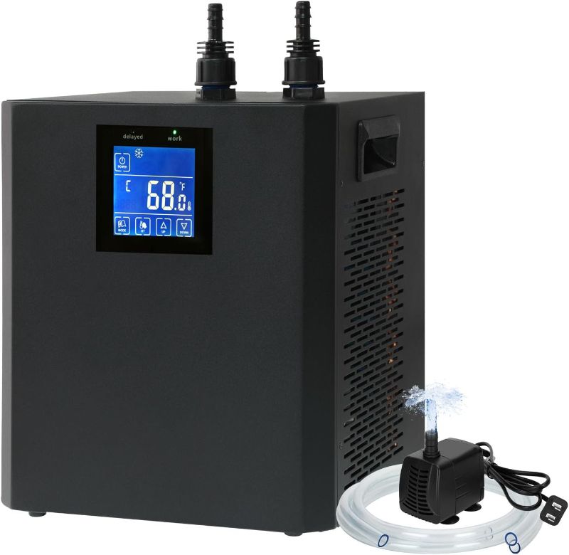 Photo 1 of Aquarium Chiller 79 Gal, 1/3 HP Water Chiller Machine, Hydroponic Cooling System, Fish Tank Chiller with Upgraded LED display, for Axolotl Jellyfish