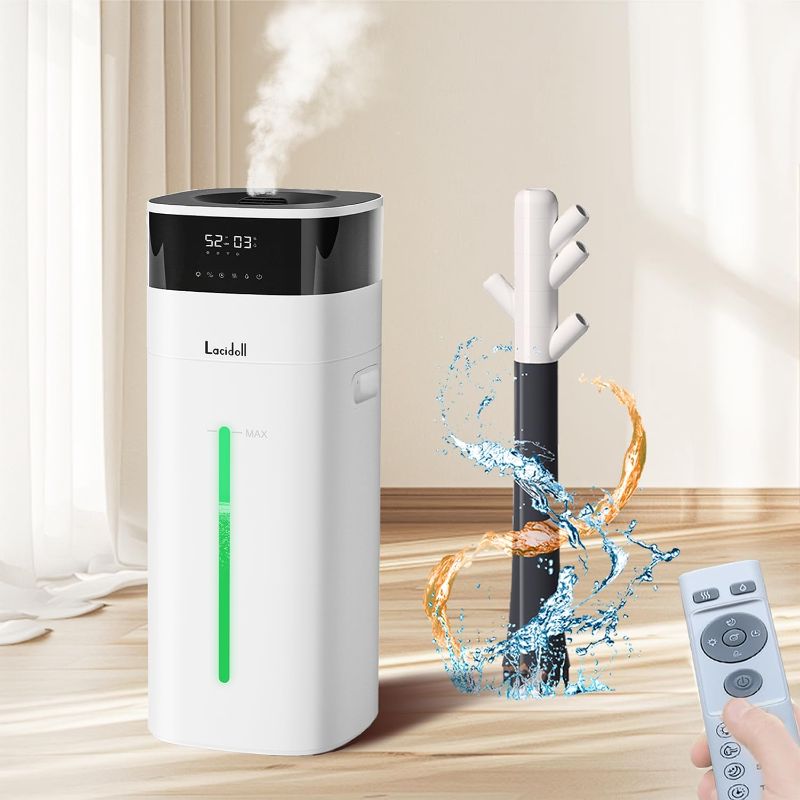 Photo 1 of Humidifier Large Room 5.3Gal/20L - Cool and Warm Mist Humidifiers for Home 3000 sq ft, Air Humidifiers for Bedroom with Diffuser&Extended Tube, Whole House Humidifiers for Nursery Baby Plants