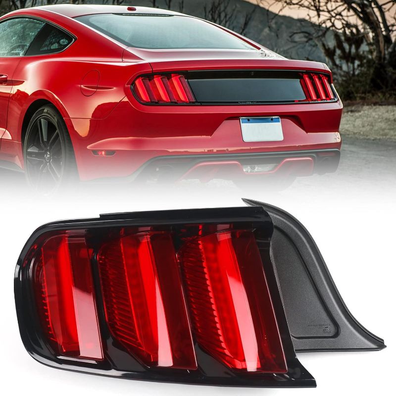 Photo 1 of FIONE LED Tail light Assembly Compatible with Ford Mustang 2015-2020 TailLight Replacement Rear Lamp Left Driver Side LH FO2800238 FR3Z13405GCP