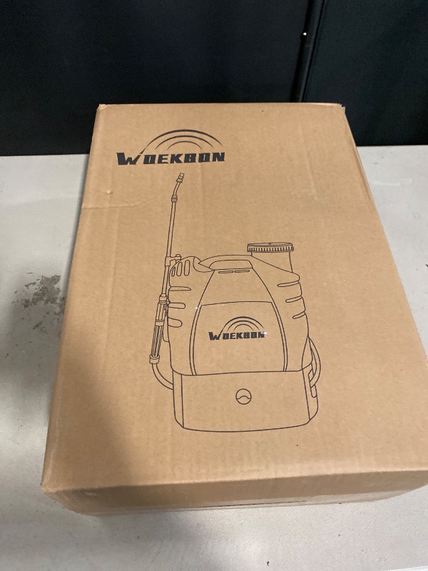 Photo 1 of 4 Gallon Battery Powered Backpack Sprayer Electric Garden Pump Sprayer with Lithium Battery for Long Time Spray Brass Telescope Wand and Multiple Nozzles for Spraying Cleaning