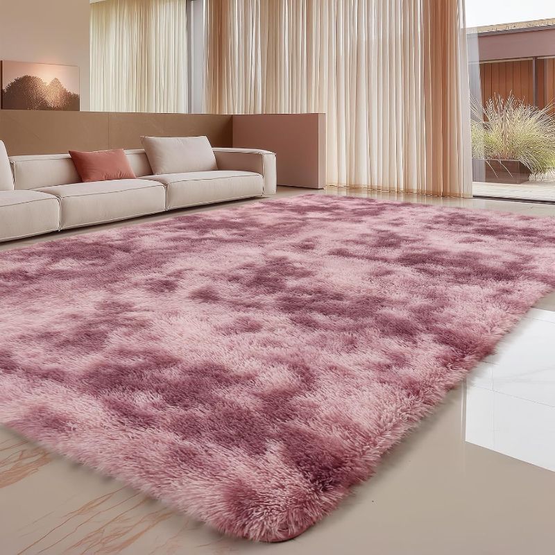 Photo 1 of Sour Lemon Area Rugs 9x12 Living Room, Large Area Rug Shag Shaggy Carpet Soft Plush Furry Bedside Rug, Machine Washable Area Rugs for Bedroom Kids Girls Boys Home Decor Anti Slip