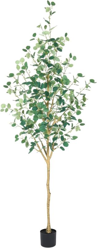 Photo 1 of Artificial Eucalyptus Trees Indoor 7FT, Extra Tall Faux Eucalyptus Plant, Artificial Silk Tree Floor Plants for Home Bedroom Living Room YJL210