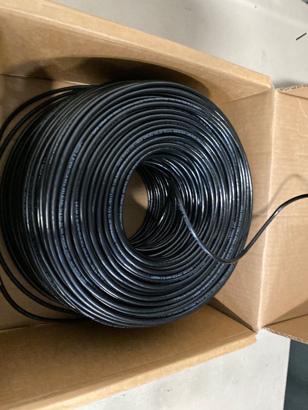 Photo 1 of Adoreen Bulk Cat 6 Ethernet Cable 1000 Ft Black, Easy Pull Box, 24AWG CCA, 10Gbps 550Mhz, POE,Soft Flexible Smooth UTP Internet Network Cable-Running FT Count