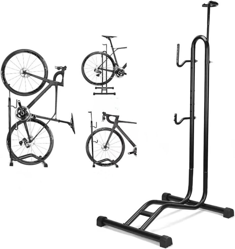 Photo 1 of Bike Stand Floor Stand Bicycle Type Parking Rack Vertical Bracket for Bicycles, 3-in-1 Parking Maintenance and Storage Function, are Suitable for All Kinds of Mountain Bikes and Road Bikes