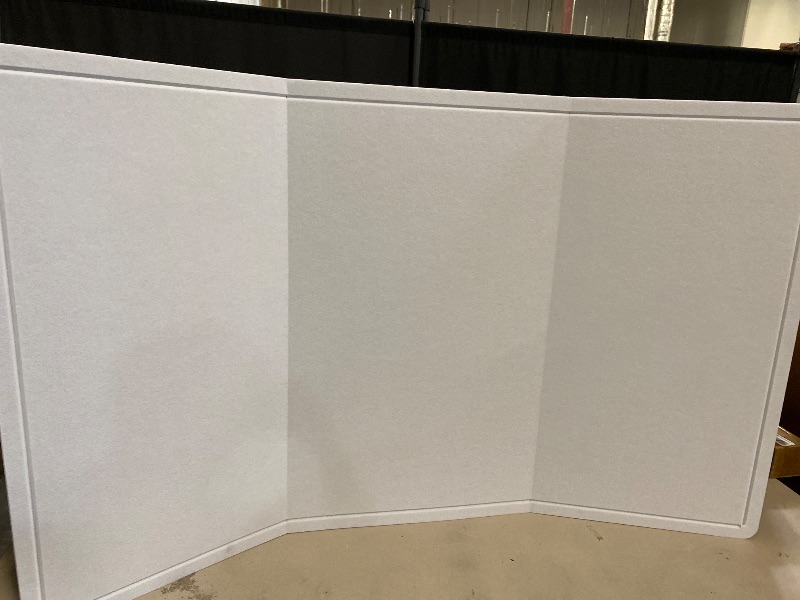 Photo 1 of Bulletin Board, 24 x 18 inches Decorative Felt Pin Board, Cork Board Alternative for Wall, Foldable Photo Board with 20 Pushpins - Oatmeal