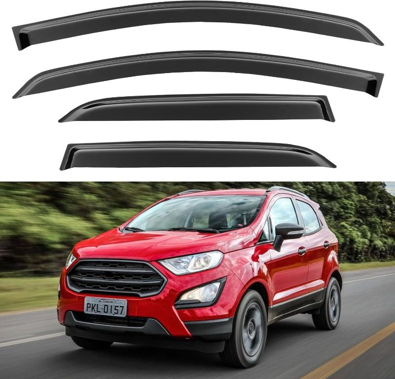 Photo 1 of Window Visors Rain Guards for Ford EcoSport 2018 2019 2020 2021 2022, Out-Channel Window Vent Wind Deflectors Visors Shades for 18 19 20 21 22 EcoSport
