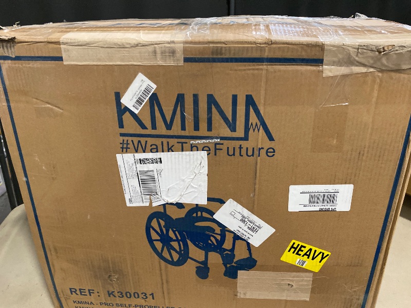Photo 1 of KMINA PRO - Shower Wheelchair, Adjustable Chair with Wheels for Disabled Adult, Self Propelled, Black