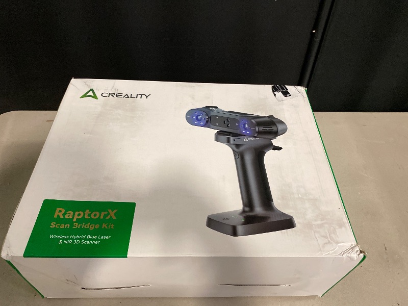 Photo 1 of Creality 3D Scanner Raptor X for 3D Printing, 60fps 34 Cross Blue Laser & NIR WiFi 6 Consumer Handheld Scanner 0.02mm Accuracy, 24-Bit Fast Full-Color Scanning for Windows macOS
