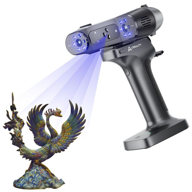 Photo 1 of Creality 3D Scanner Raptor X for 3D Printing, 60fps 34 Cross Blue Laser & NIR WiFi 6 Consumer Handheld Scanner 0.02mm Accuracy, 24-Bit Fast Full-Color Scanning for Windows macOS
