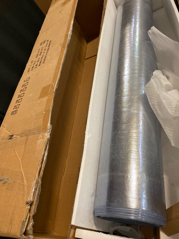 Photo 1 of Metro Screenworks Clear Vinyl Roll (Partial) - Clear Marine Vinyl 16 Gauge Sheet - 54-in x 8 Yards - Double Polished Heavy Duty Plastic Sheeting for Windows, Boats, Greenhouse, & More