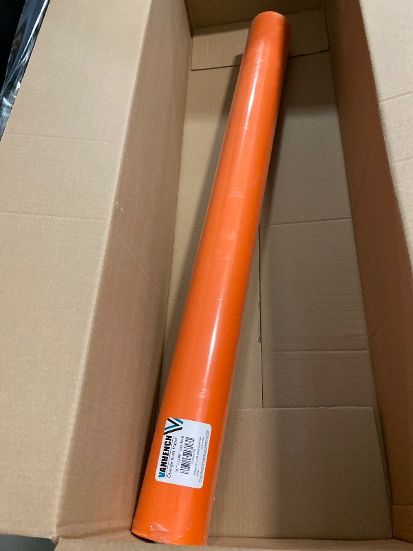 Photo 1 of Vanhench 36" x 2520" (210') Orange Solid Color Wrapping Paper, Art Kraft Paper for Birthday, Bouquet Flower Crafts Packing, Poster Bulletin Board, Floor Covering & Table Runner