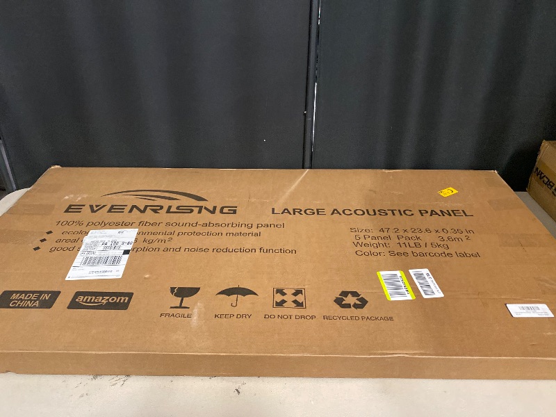 Photo 1 of 5 Pack Acoustic Panels,47.2x23.6x0.4 inch Acoustical Wall Panels,Large Soundproof Panels,Self-Adhesive Sound proof Panels for Walls,Acoustic Treatment for Recording Studio&Office,Camel