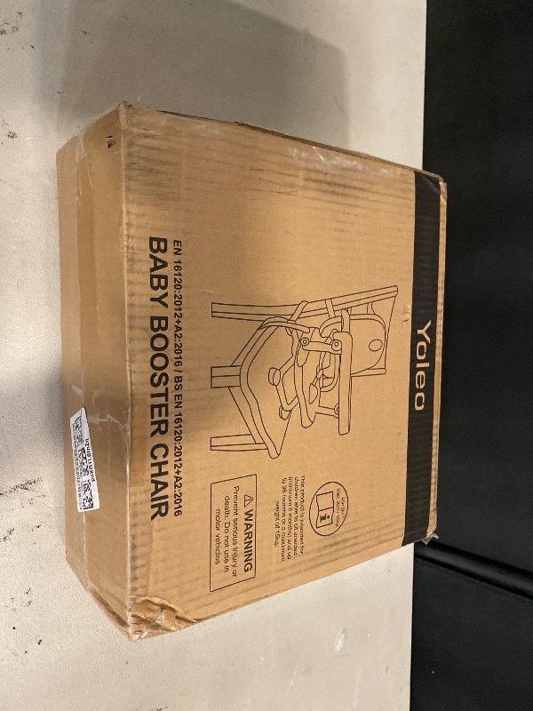 Photo 1 of YOLEO Baby High Chair Booster Seat for Dining Table, Adjustable Height Travel Foldable High Chairs with Tray