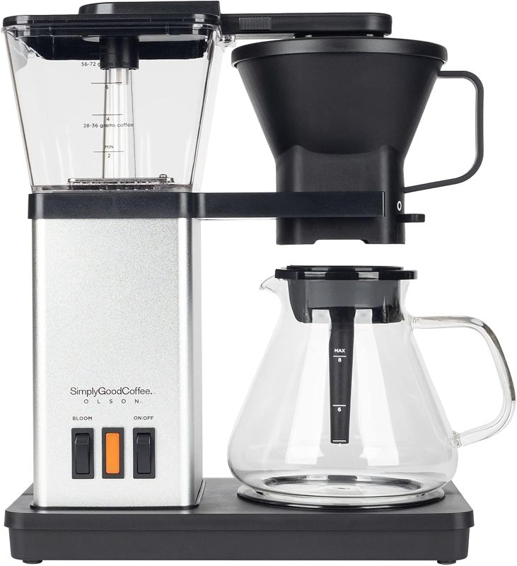Photo 1 of SimplyGoodCoffee Coffee Maker / Coffee Machine. 8 Cup Automatic Drip Pour Over Coffee Brewer. Easy To Use, Durable Stainless, Gold Cup Standard