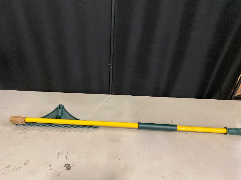 Photo 1 of Artificial Turf Rake, 55" Long Whole-Piece Pole No Broke Design - Garden Hand Broom Rake for Easy Quick Remove Leaves, Debris, Shrubs, Pet Hairs.. from Turf, Lawn, Synthetic Grass, Carpet