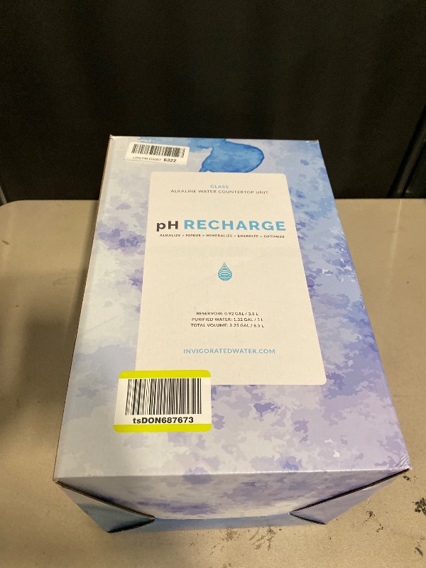 Photo 1 of nvigorated Water pH Restore Glass Alkaline Water Pitcher - Plus PH001 3 Pack Replacement Filters Bundle