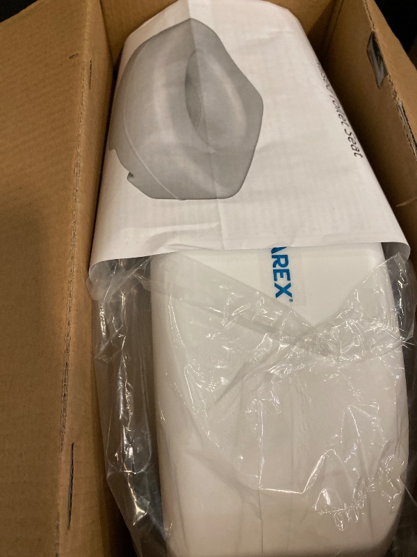 Photo 1 of Carex Toilet Seat Riser - Adds 5.5 Inch of Toilet Height - Raised Toilet Seat with 300 Pound Weight Capacity, Slip-Resistant, Toilet Riser, Elevated Toilet Seat