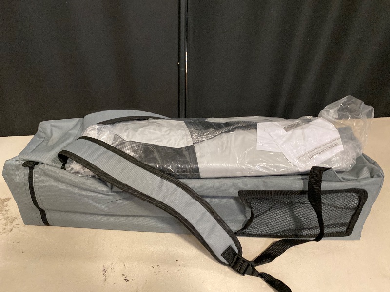 Photo 1 of EAGLE PEAK 8x8 Pop Up Canopy Tent with Sidewall, Compact, Portable Slant Leg Instant Sun Shelter for Beach, Sports, & Camping, 8x8 Base 6x6 Top, Light Gray
