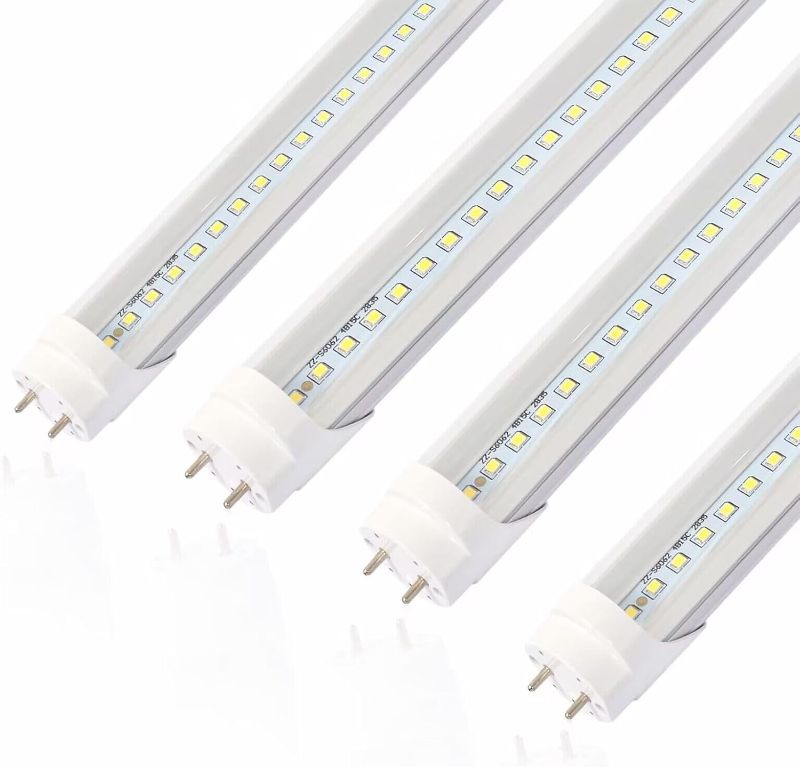Photo 1 of 2FT LED Tube Light, T8 T10 Type B LED Light Bulb, 12W 5000K,1560LM High Bright, Replacement 24 Inch F20T12 Fluorescent,Double Ended Power, Clear Cover,4 Pack
