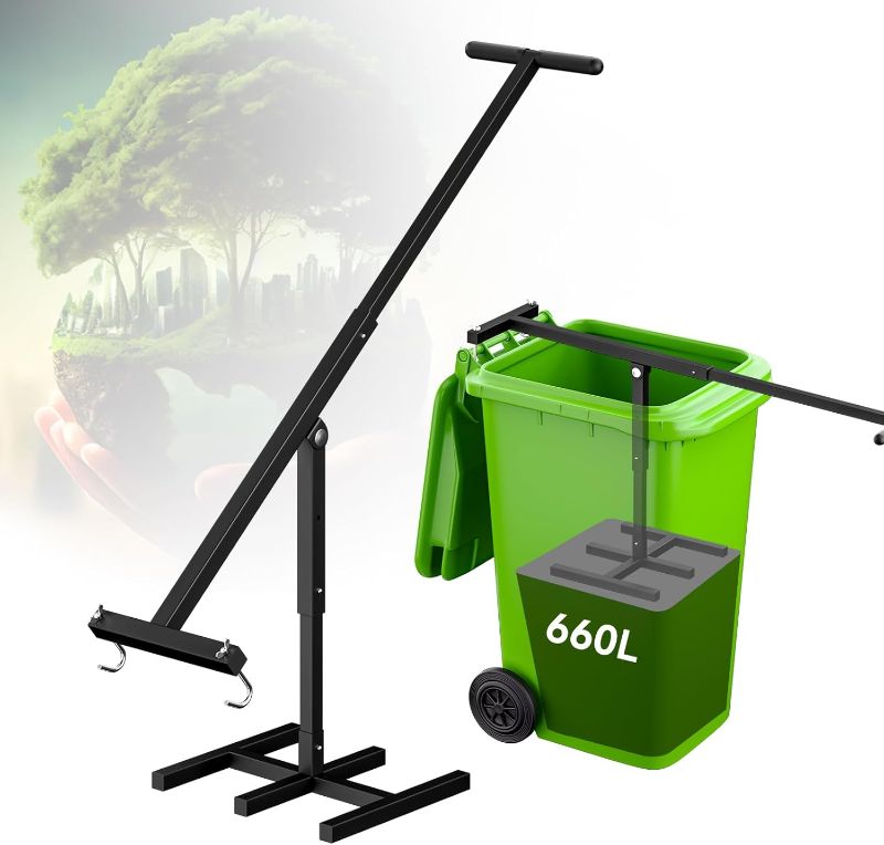 Photo 1 of Manual Trash Compactor, POIUNA XL Scalable Trash Can Compactor Home Wastemate Bin Compactor, Household Wastemate Wheelie Bin Compactor, Wheelie Bin Compactor, Wastemate Trash Can Compactor