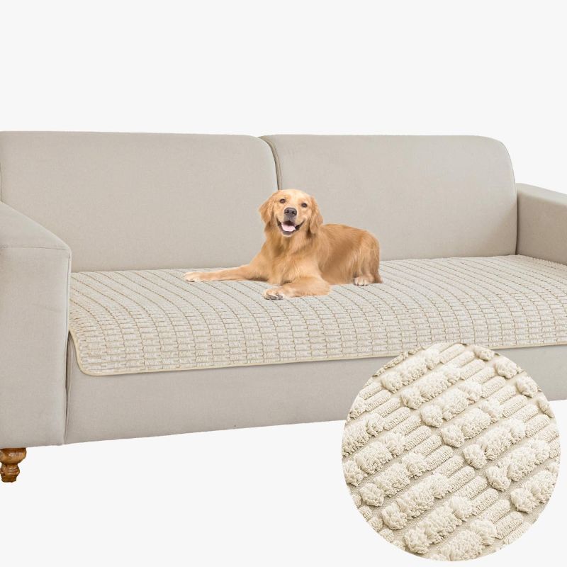 Photo 1 of Dog Bed Cover Sofa Protector,Anti Slip Waterproof Sofa Covers for Living Room Couch Covers,Sofa Mat,Seat Cover,Dog Mat,Pet Pad for Furniture 1 Piece (30x70 inch, Cream White)