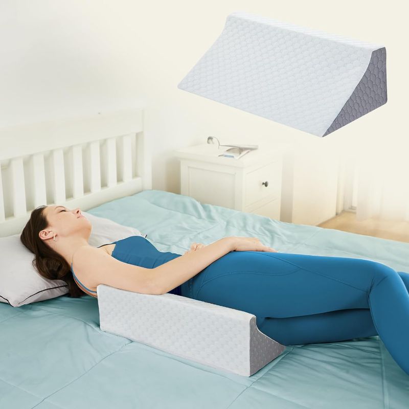 Photo 1 of Wedge Pillow for Sleeping, Side Sleeper Body Back Positioners for Back Pain, Preventing Bedsores, After Surgery, Pregnancy Support, Ankle Support, Bed Wedge Pillow for Side Sleepers