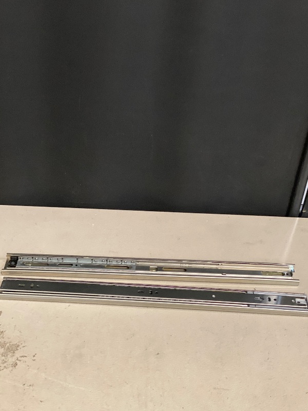 Photo 1 of Gobrico Drawer Hardware 16-inch Hydraulic Soft Self Close Drawer Slides Full Extension Ball Bearing Drawer Runners 3Folds 100 lb. 1Pair