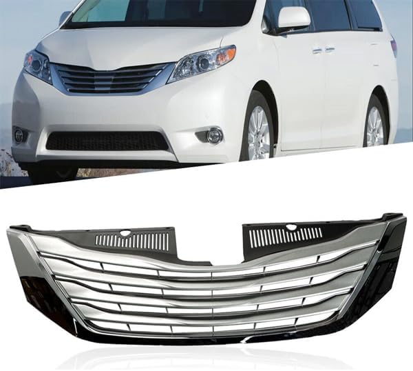 Photo 1 of Front Grill for 2011 2012 2013 2014 Toyota Sienna Mini Passenger Van Chrome Grill Accessories Replacement