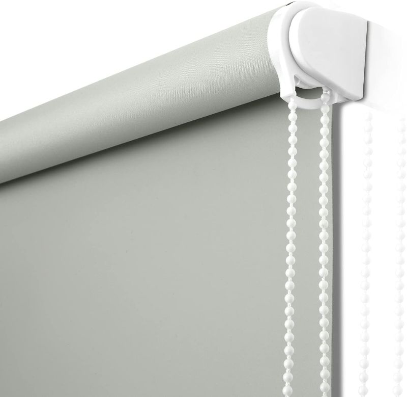 Photo 1 of NUTRO CHILL Window Shades, Thermal Insulated Fabric Roller Window Blinds for Home, Hotel, Club, Restaurant, Office (25" W x 68" L, Light Grey)