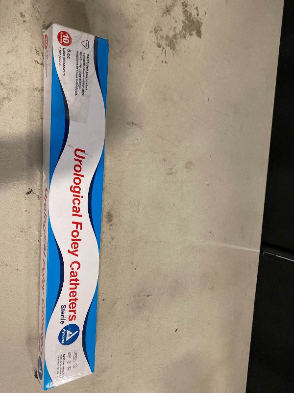 Photo 1 of Dynarex Foley Catheters, Sterile Individually Packaged, Medical-Grade,Soft and Flexible 2 Way Urinary Catheter, 5 cc, 12FR, 1 Box of 10 Foley Catheters