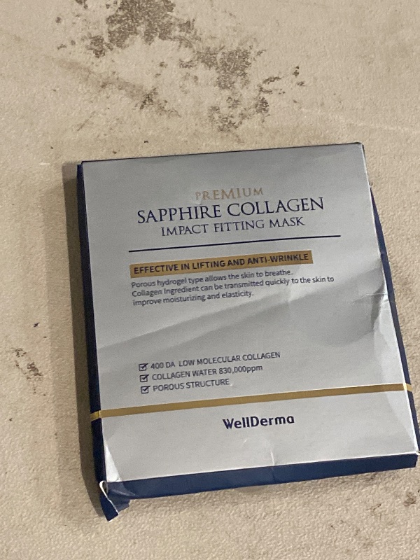 Photo 1 of WellDerma Premium Sapphire Collagen Impact Fitting Mask 4pcs Pack K-Beauty
