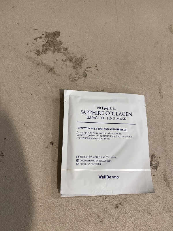Photo 1 of WellDerma Premium Sapphire Collagen Impact Fitting Mask 4pcs Pack K-Beauty