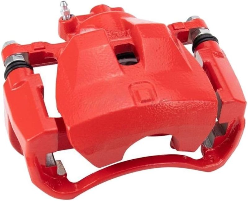 Photo 1 of Front Right Brake Caliper with Mounting Bracket Cast Iron Red Powder Coated Hardware Steel 1-Piston Qty for Lexus for ES350 3.5L 07-12,for Toyota for Camry 2.4L/3.5L 07-11 & 2.5L 10-11