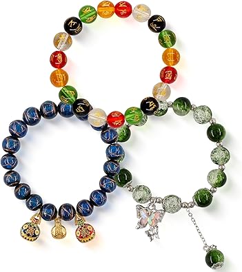 Photo 1 of 3Pcs Traditional Chinese Feng Shui Lucky Bracelet Set, Enhance Luck, Harmonize Energy, Auspicious Blessings, Ward Off Evil, Good Fortune, Wealth, Friendship, for Men and Women
