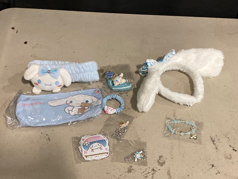 Photo 1 of Kawaii Accessories Gift Set Include Cute Headband, Hair Band, Hair Ties,Hair Clips, Purse Stickers Necklace Bracelet (Blue)